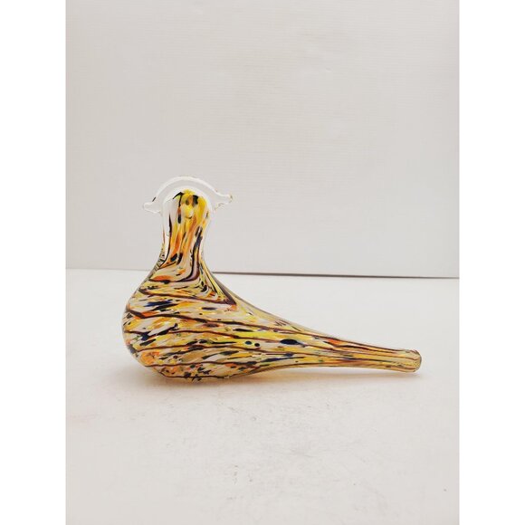 Other - Vintage Murano Style Romanian Art Glass Dove Bird Figurine Sculpture Yellow